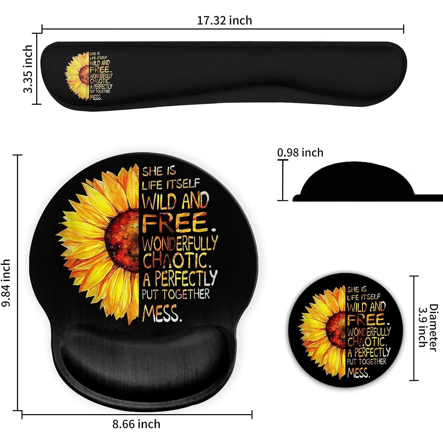 Soporte de Muñeca Ergonómico Yuxcfhjfe + Alfombrilla de Ratón 25x22cm