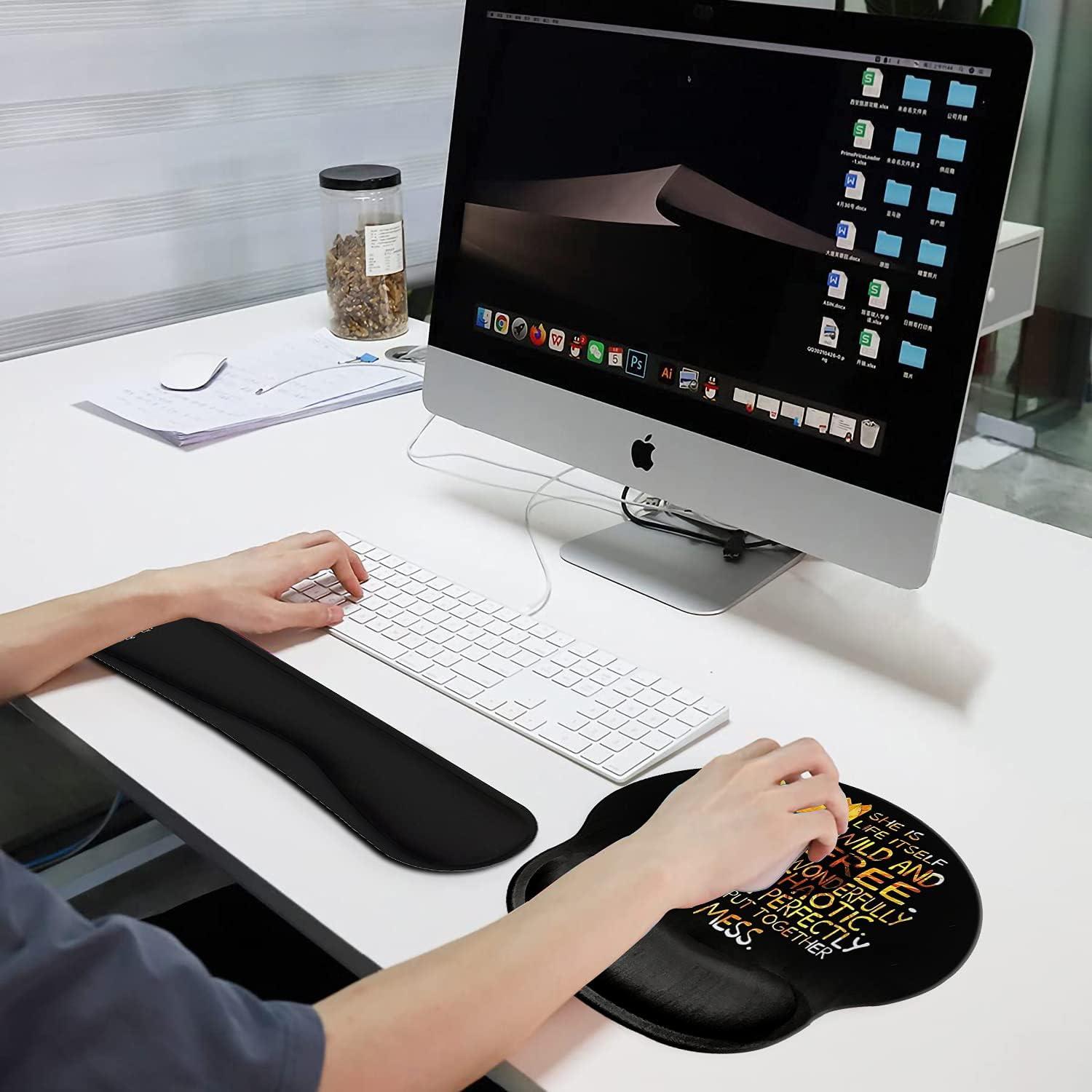 Soporte de Muñeca Ergonómico Yuxcfhjfe + Alfombrilla de Ratón 25x22cm