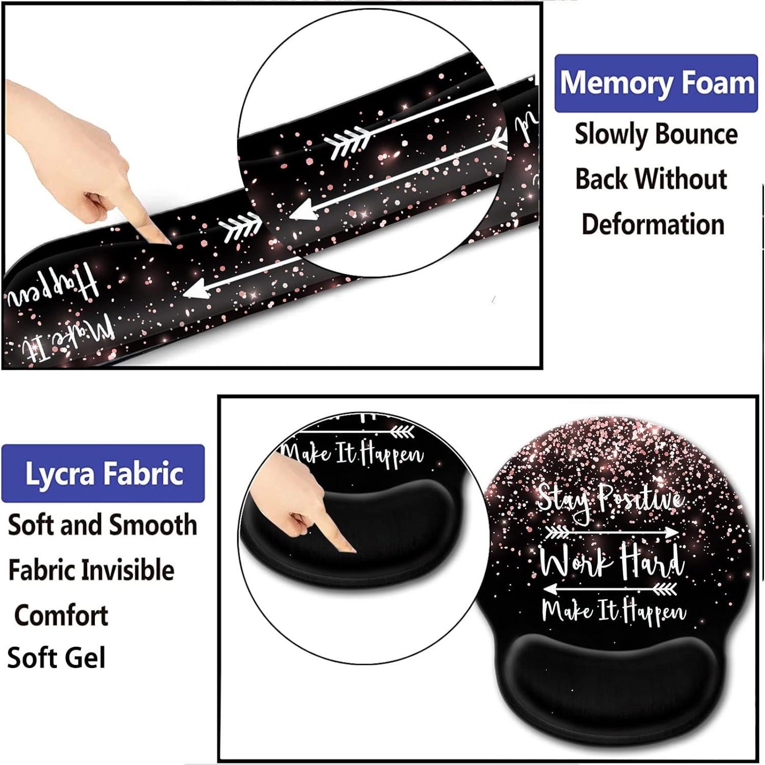 Almohadilla de Gel Ergonómica FDHHKJUKO con Soporte para Muñeca