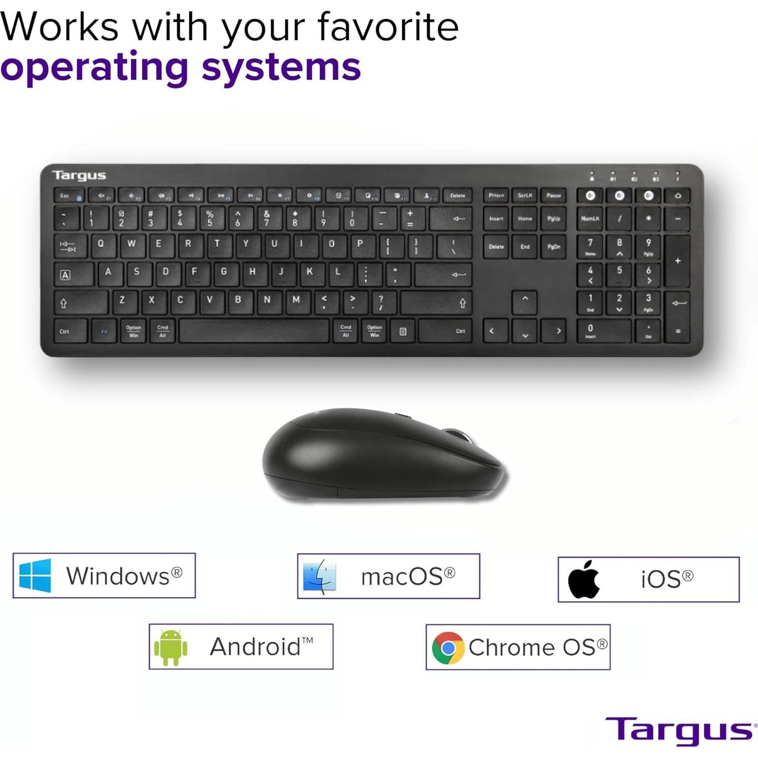 Teclado y Ratón Bluetooth Multi-Dispositivo Targus AKM618AMUS