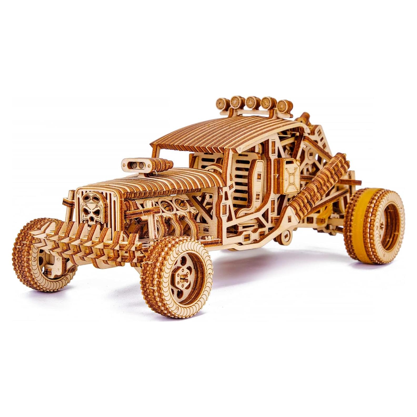 Coche Puzzle 3D Mad Buggy Wood Trick - Madera Natural DIY