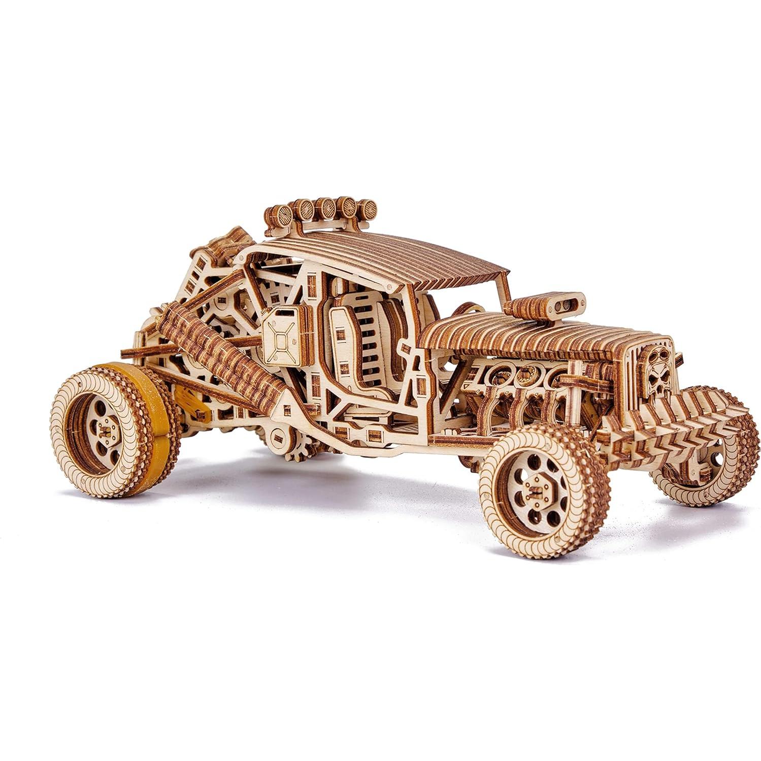 Coche Puzzle 3D Mad Buggy Wood Trick - Madera Natural DIY