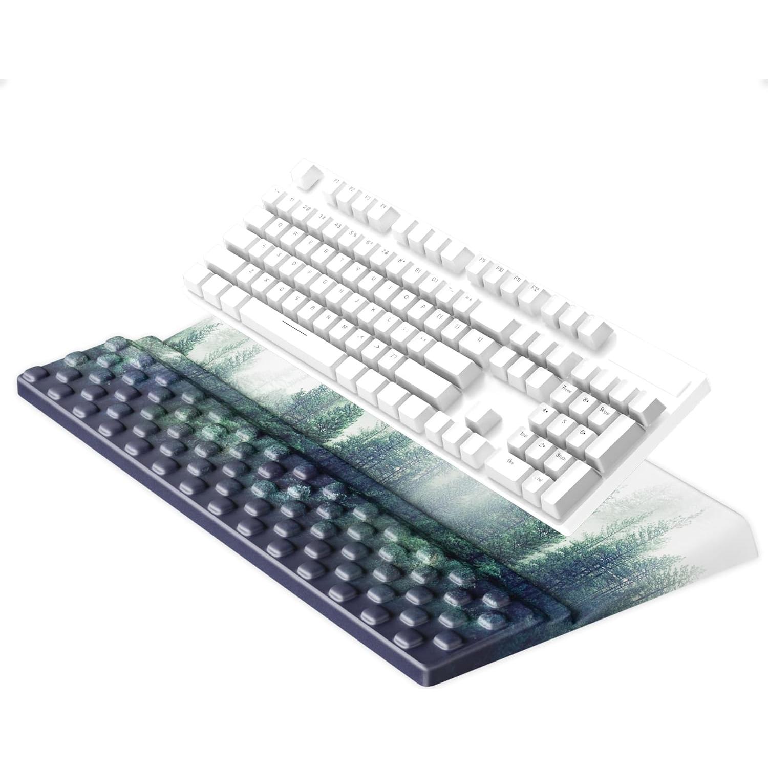 Juego de Reposamuñecas y Alfombrilla Ergonómica Ospelelf Verde