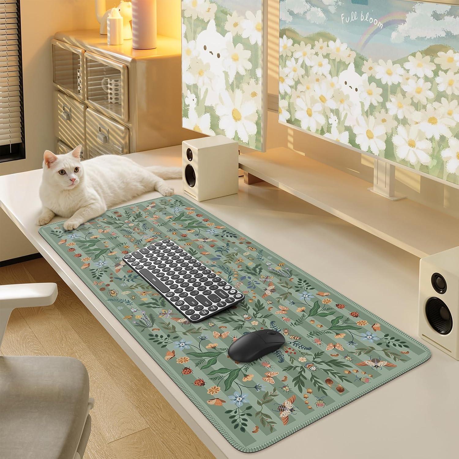 Alfombrilla de Escritorio Grande Anyshock Insecto Verde 90x40cm