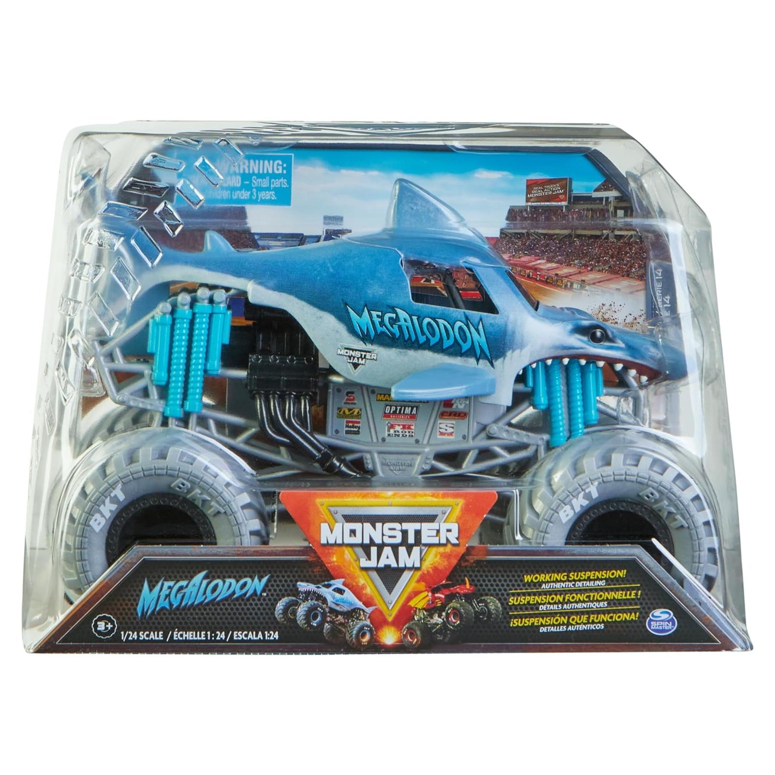 Camión Monster Jam Megalodon Oficial 1:24 para Niños