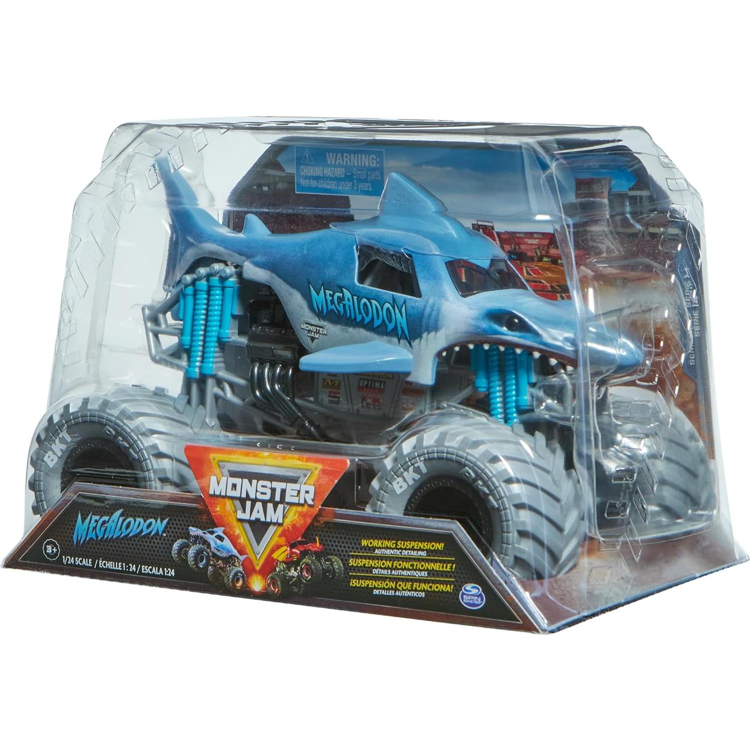 Camión Monster Jam Megalodon Oficial 1:24 para Niños