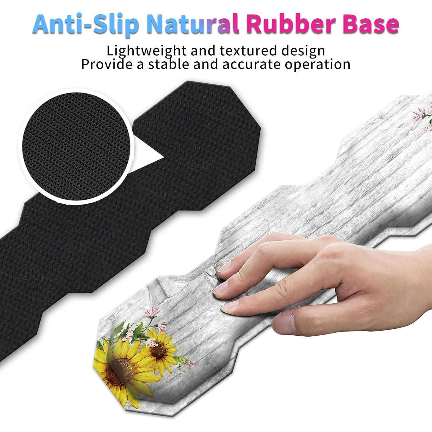 Juego de Reposamuñecas Ergonómico SDFCVBTYU Vaca Girasol