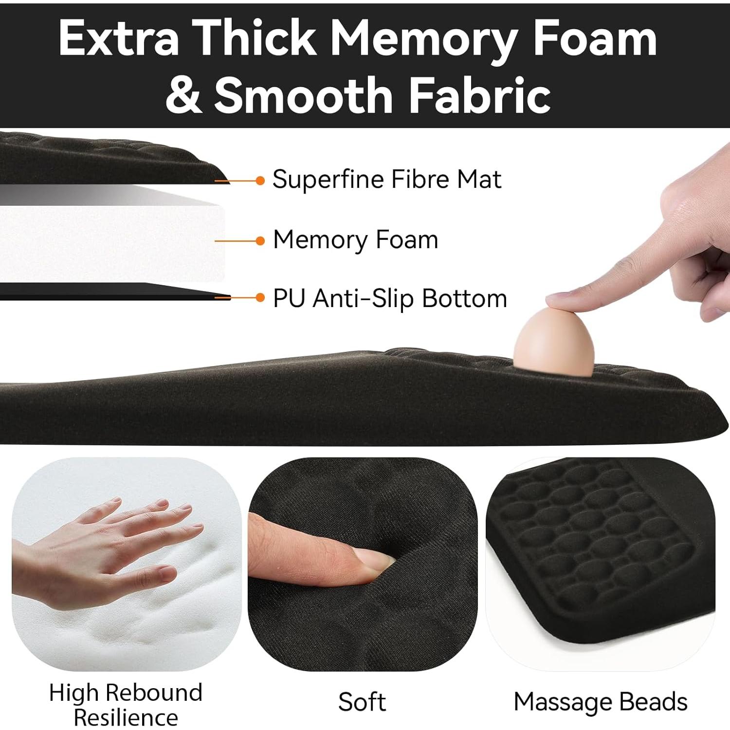 Almohadilla ergonómica para muñeca Ospelelf con mousepad