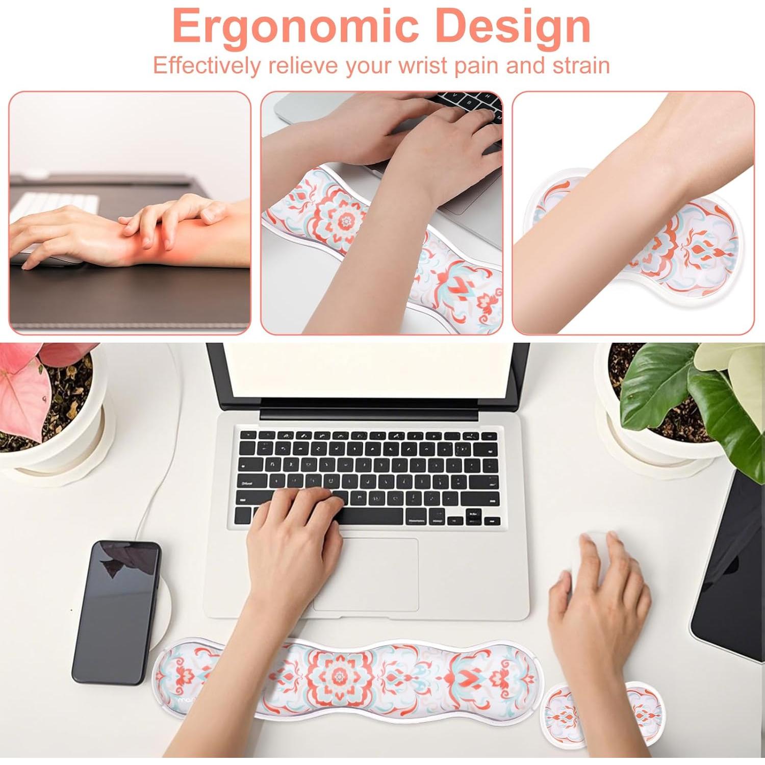 Reposamuñecas de Gel MOSISO para Teclado y Ratón Ergonómico