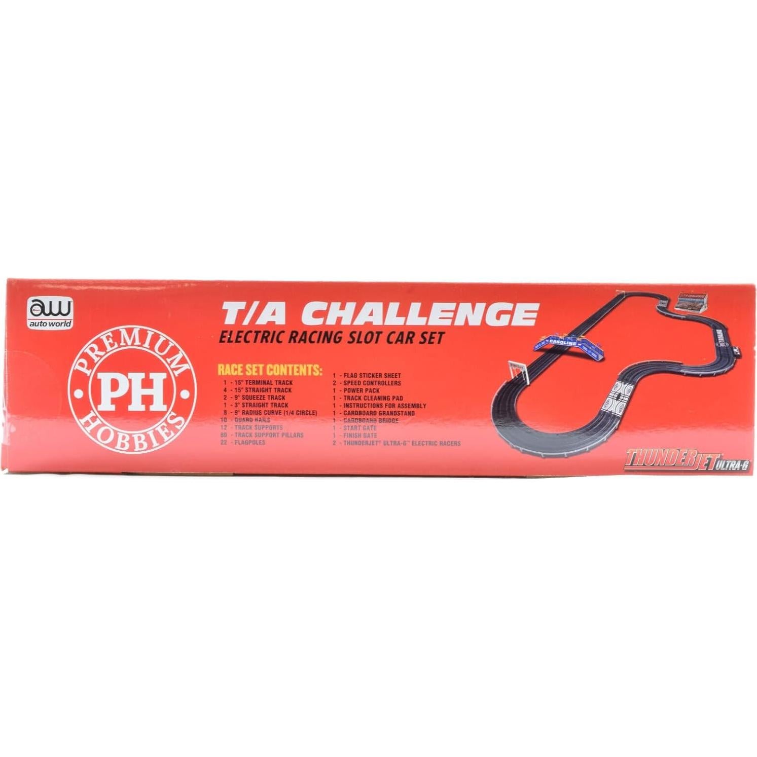 Set de Carreras a Escala HO Auto World Mustang y Camaro