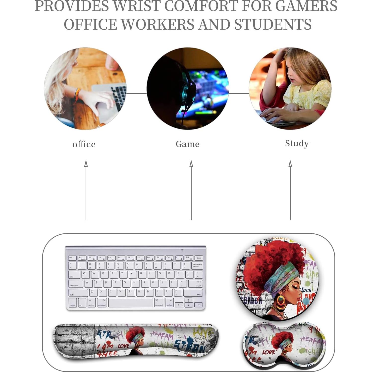 Alfombrilla de Ratón Ergonómica Yuxcfhjfe con Reposamuñecas