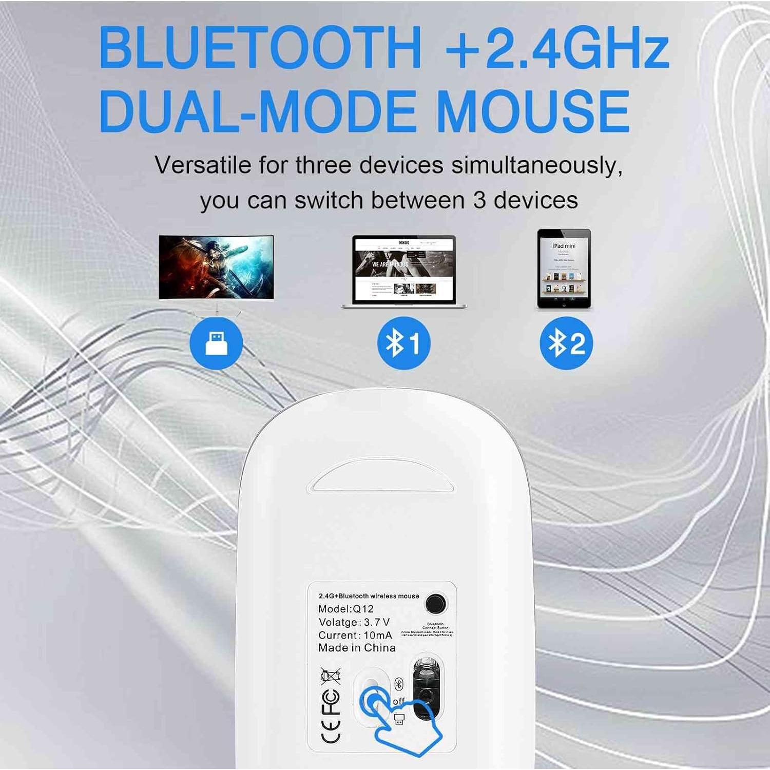 Combo Teclado y Ratón Inalámbrico UrbanX Blanco Recargable