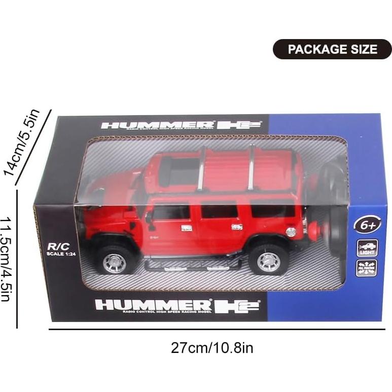 Jeep RC Vinie Hummer H2 1:24 con Luces LED Rojo