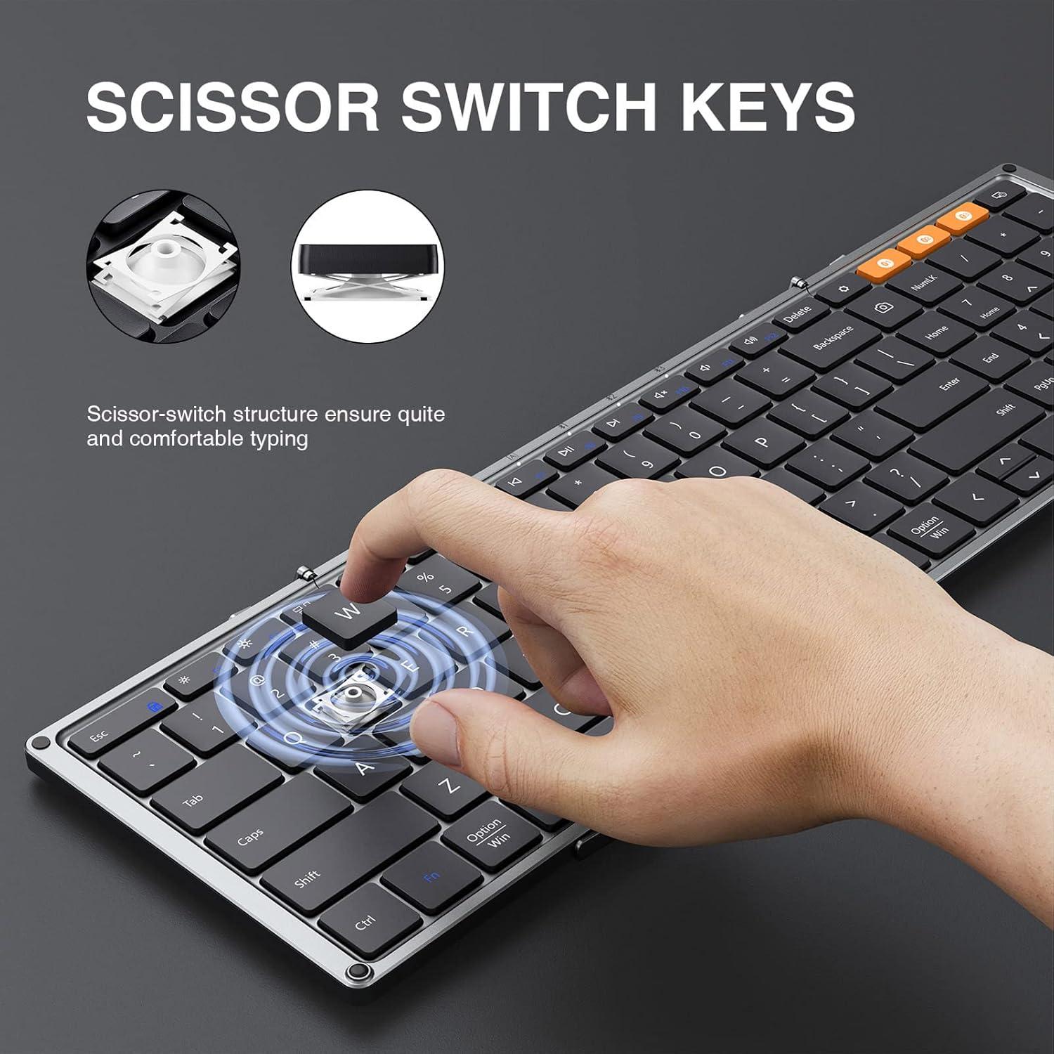 Teclado Plegable Bluetooth ProtoArc XK01 y Ratón Ergonómico EM11
