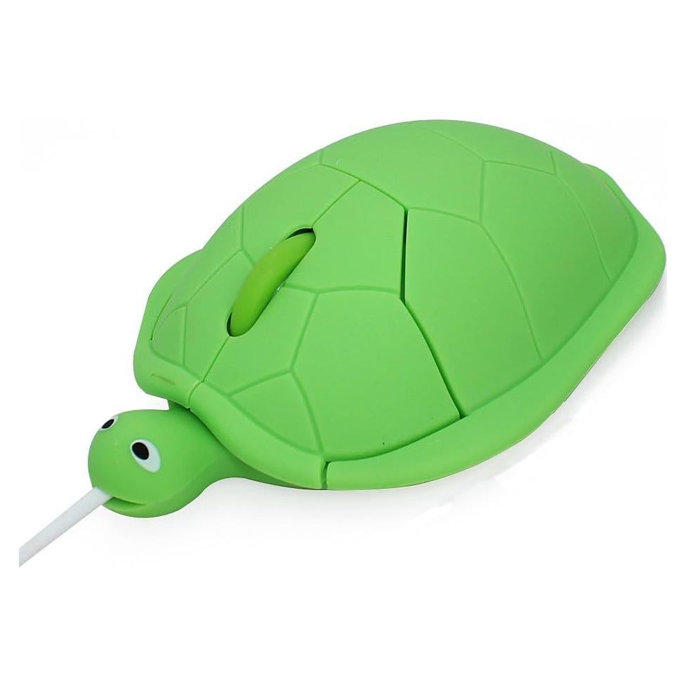Ratón Óptico USB Elec Espacio Tortuga Verde 1200DPI 1.3m