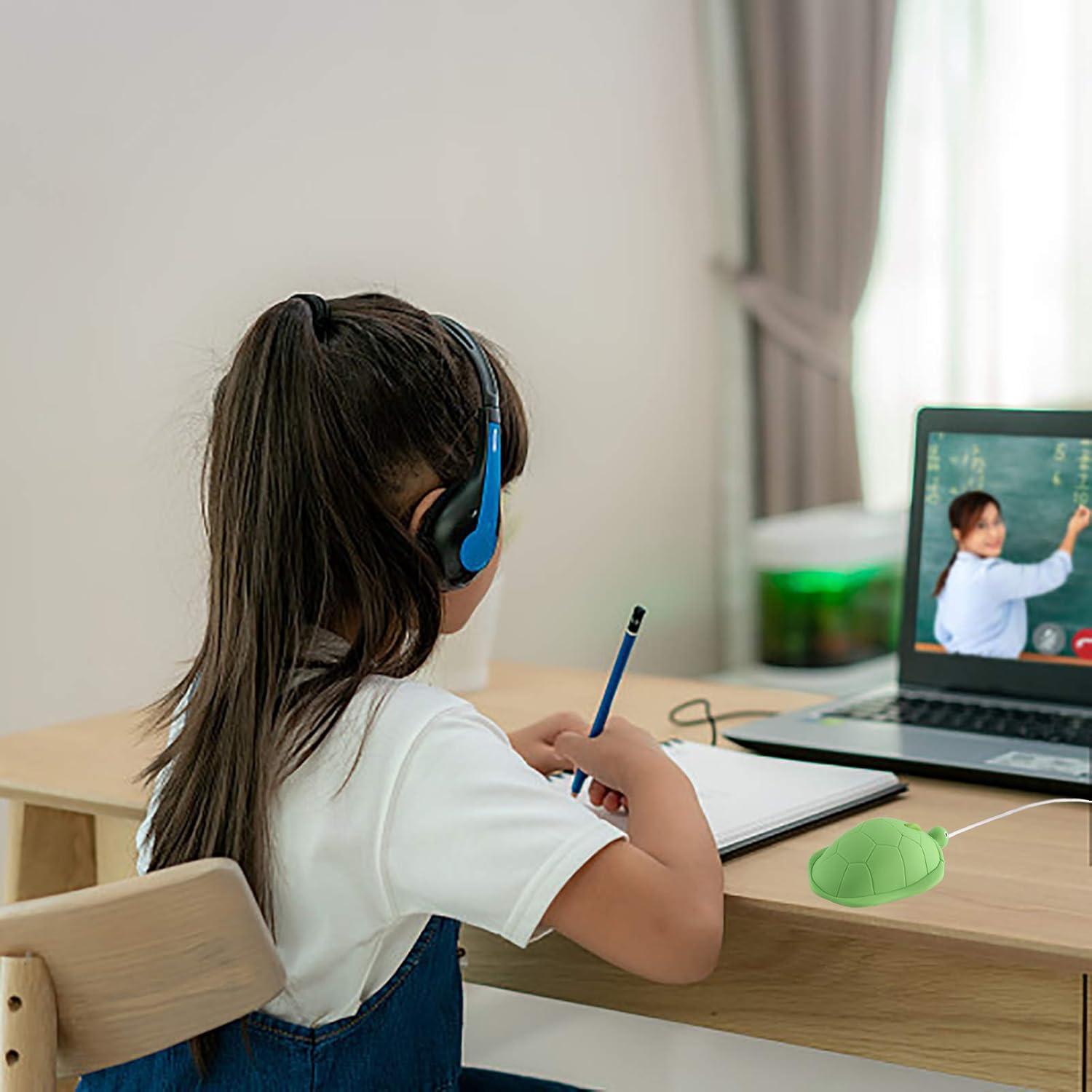 Ratón Óptico USB Elec Espacio Tortuga Verde 1200DPI 1.3m