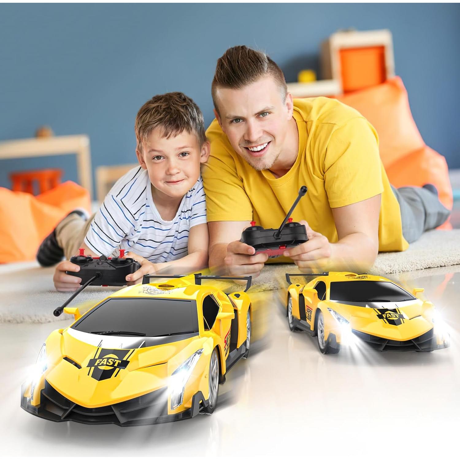 Coche de Control Remoto Growsland RC 1:18 Amarillo para Niños