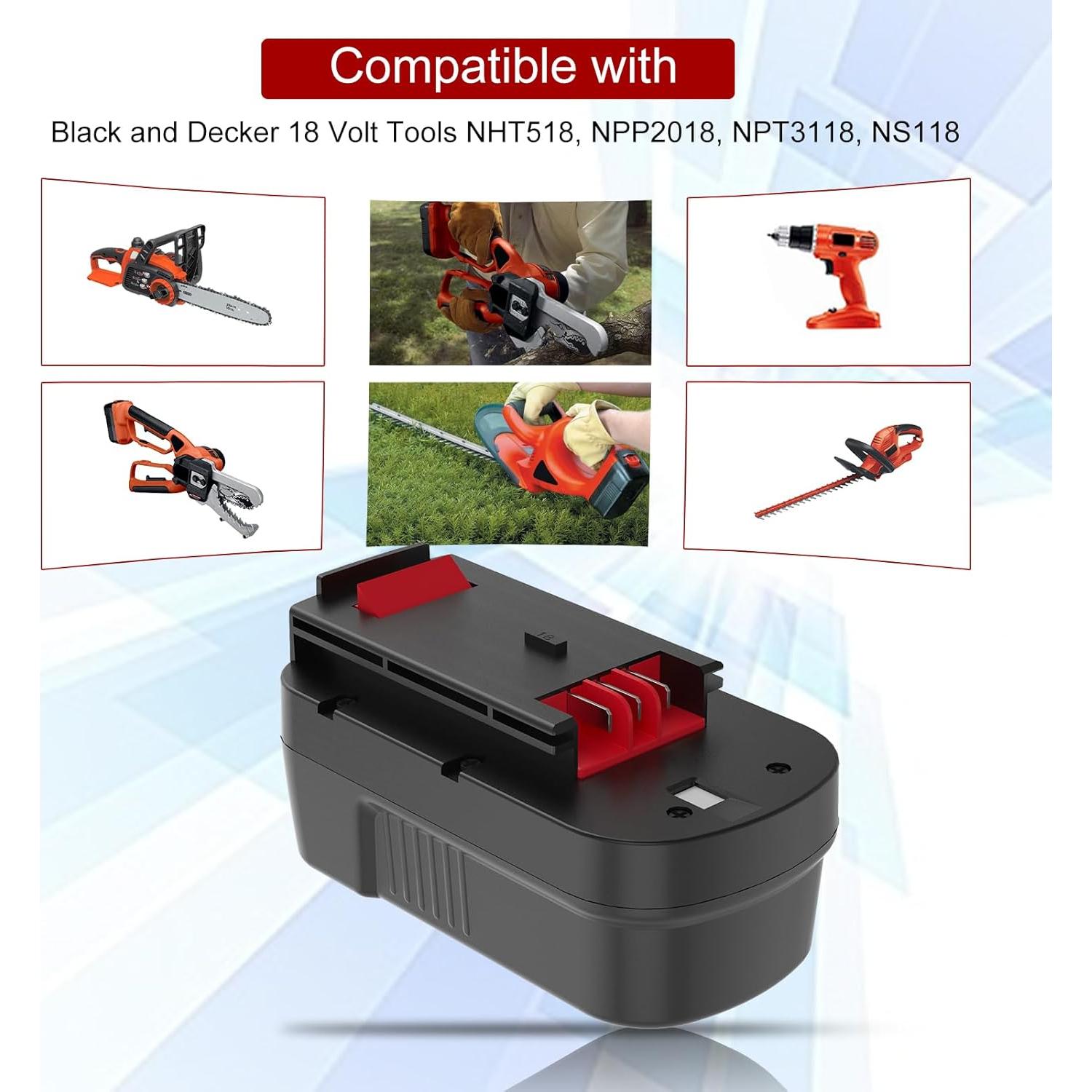 Paquete de 2 Baterías Ni-Mh 3600mAh para Black & Decker 18V