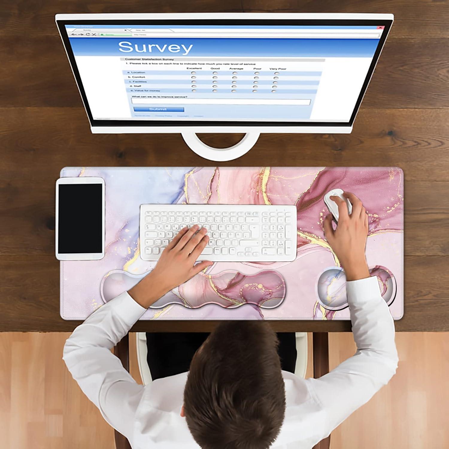 Juego de Reposamuñecas y Alfombrilla Ergonómica SDFCVBTYU