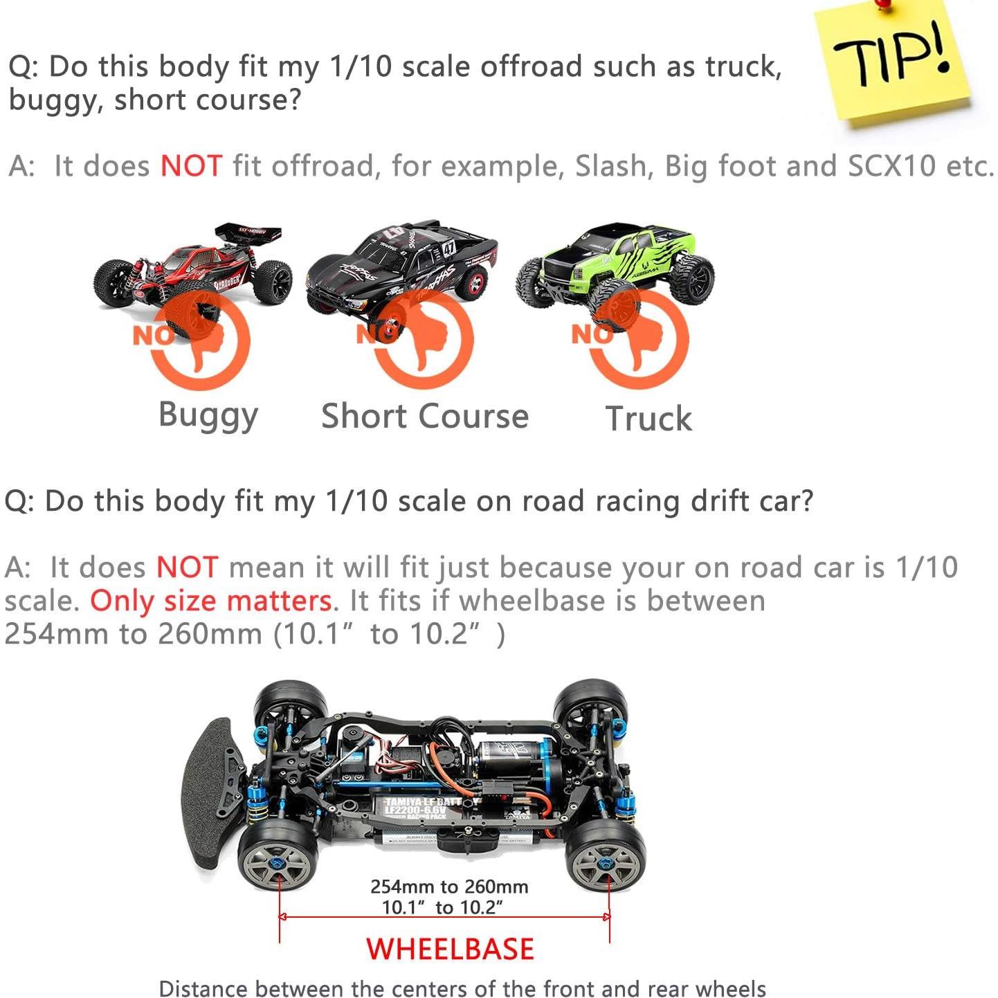 Killerbody 1/10 RC Painted Touring Racing Drift Car Body (Lancer Evolution X)