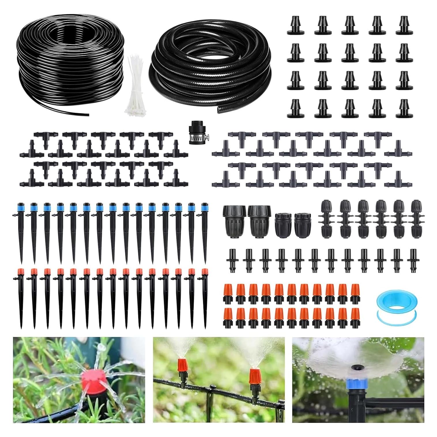 Kit de Riego por Goteo HEKIWAY 265FT para Jardín