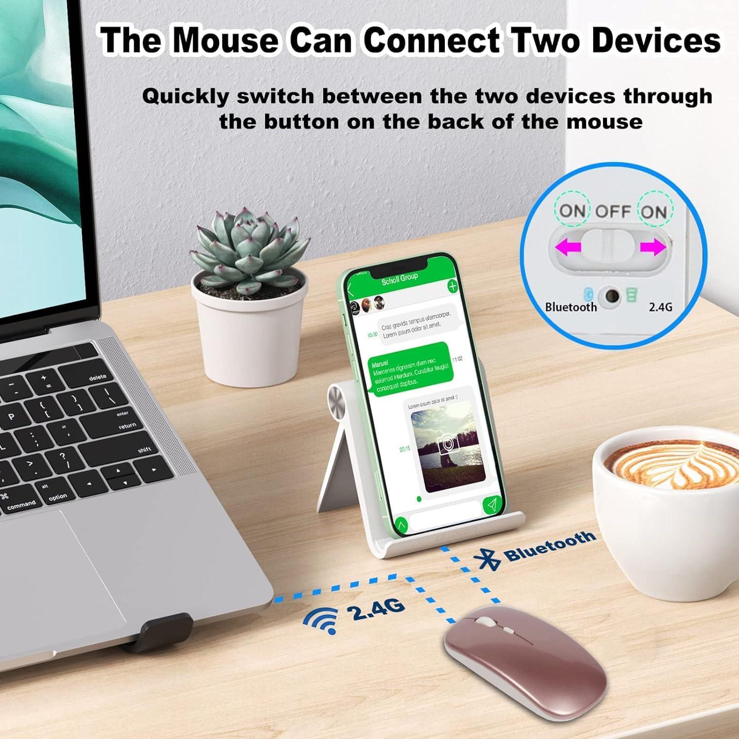 Combo Teclado y Ratón Inalámbrico NOLIEE USB y Bluetooth