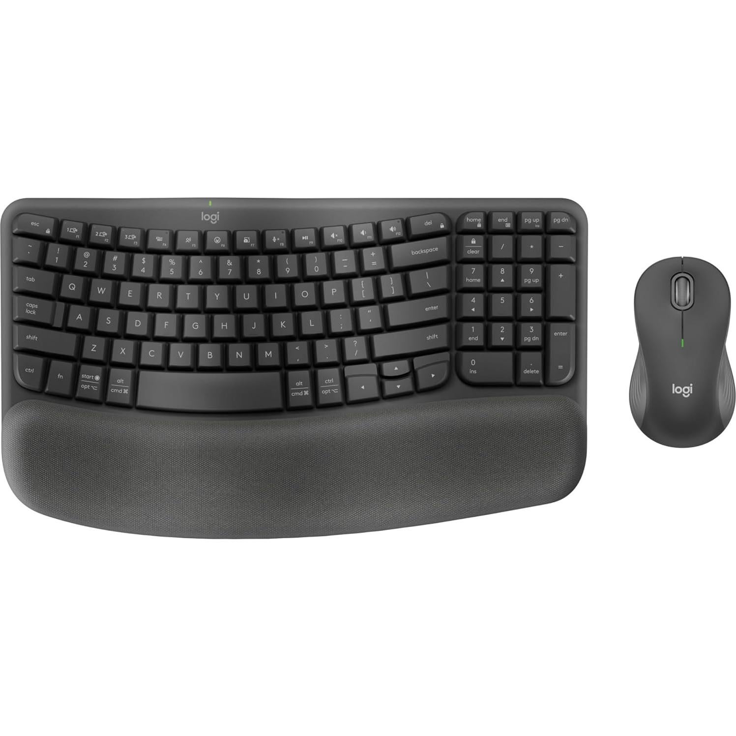Combo Teclado Ergonómico Inalámbrico Logitech MK670 + Ratón M550 L + McAfee 2024