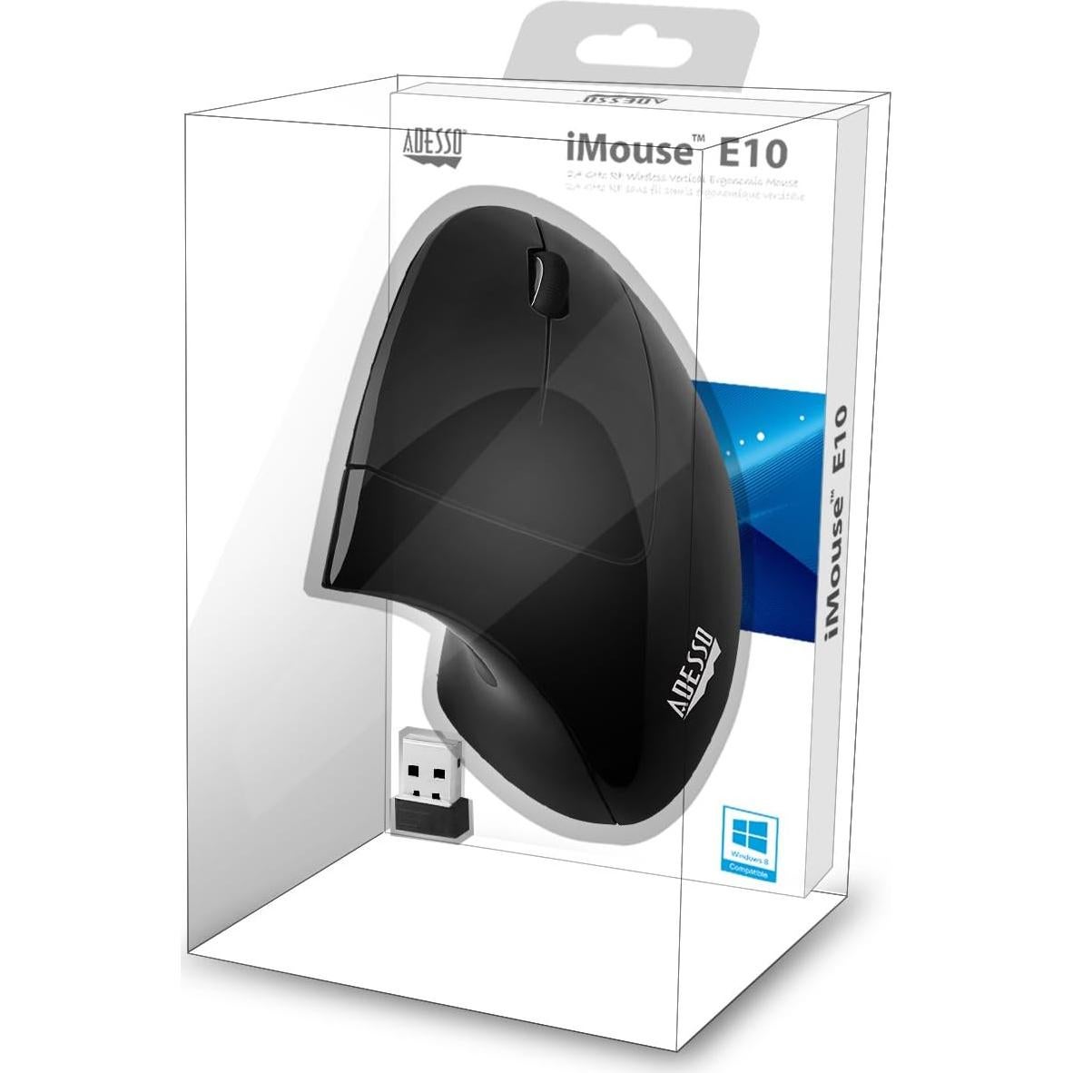 Ratón Óptico Ergonómico Vertical Inalámbrico Adesso iMouse E10