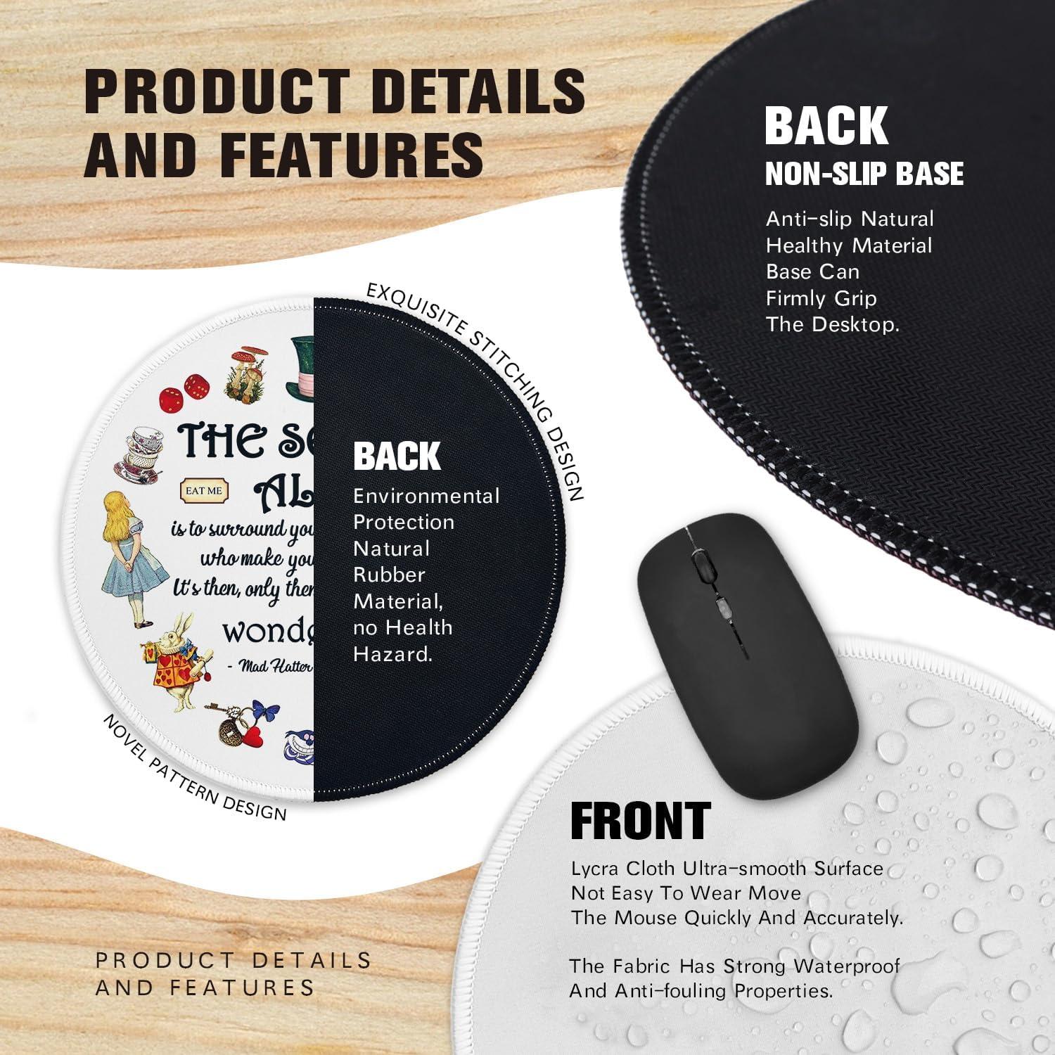 Alfombrilla de Ratón Redonda XKZGSZB Antideslizante 22.1 cm