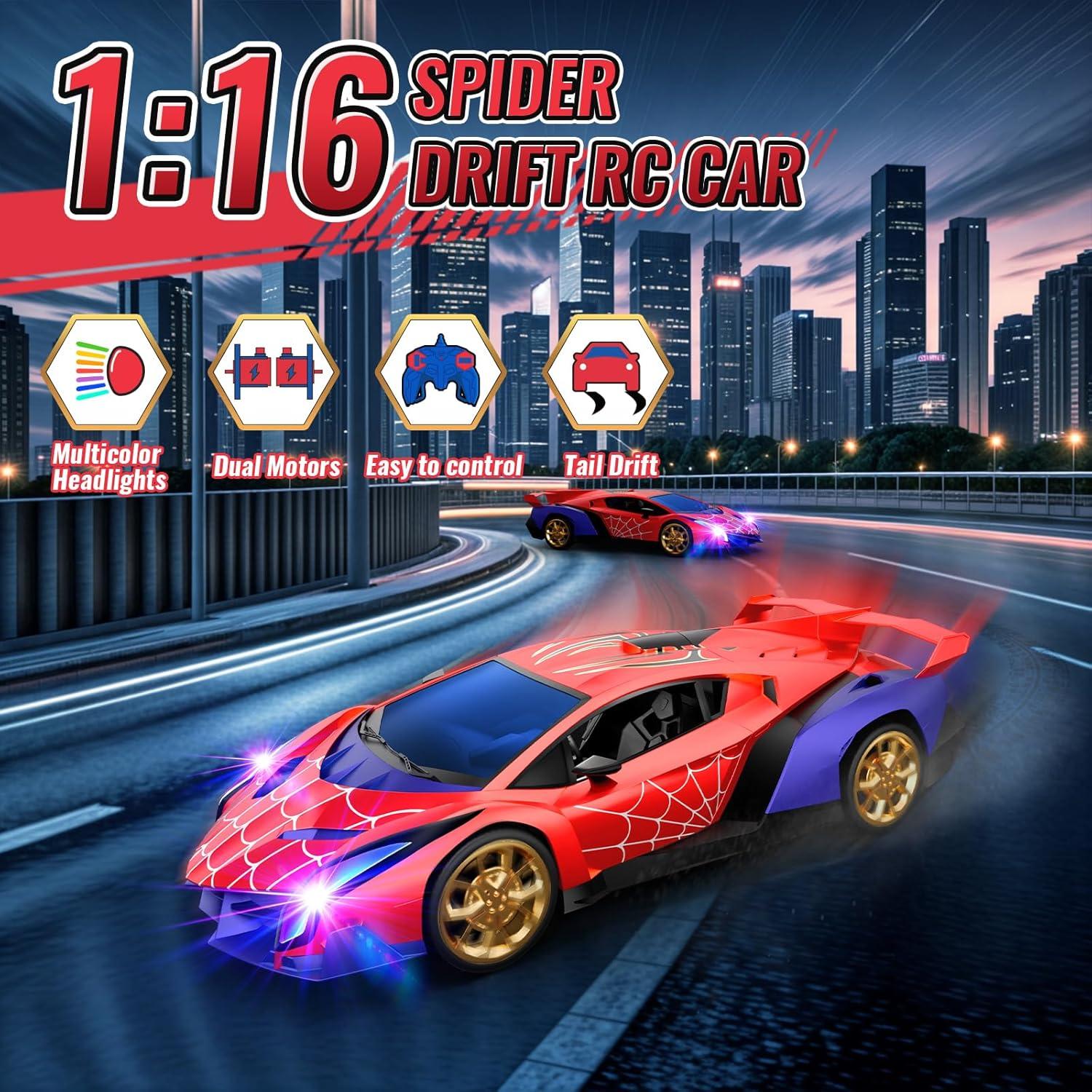 Coche RC Spider 1:16 Zirokay con Luces Multicolores 0.46kg