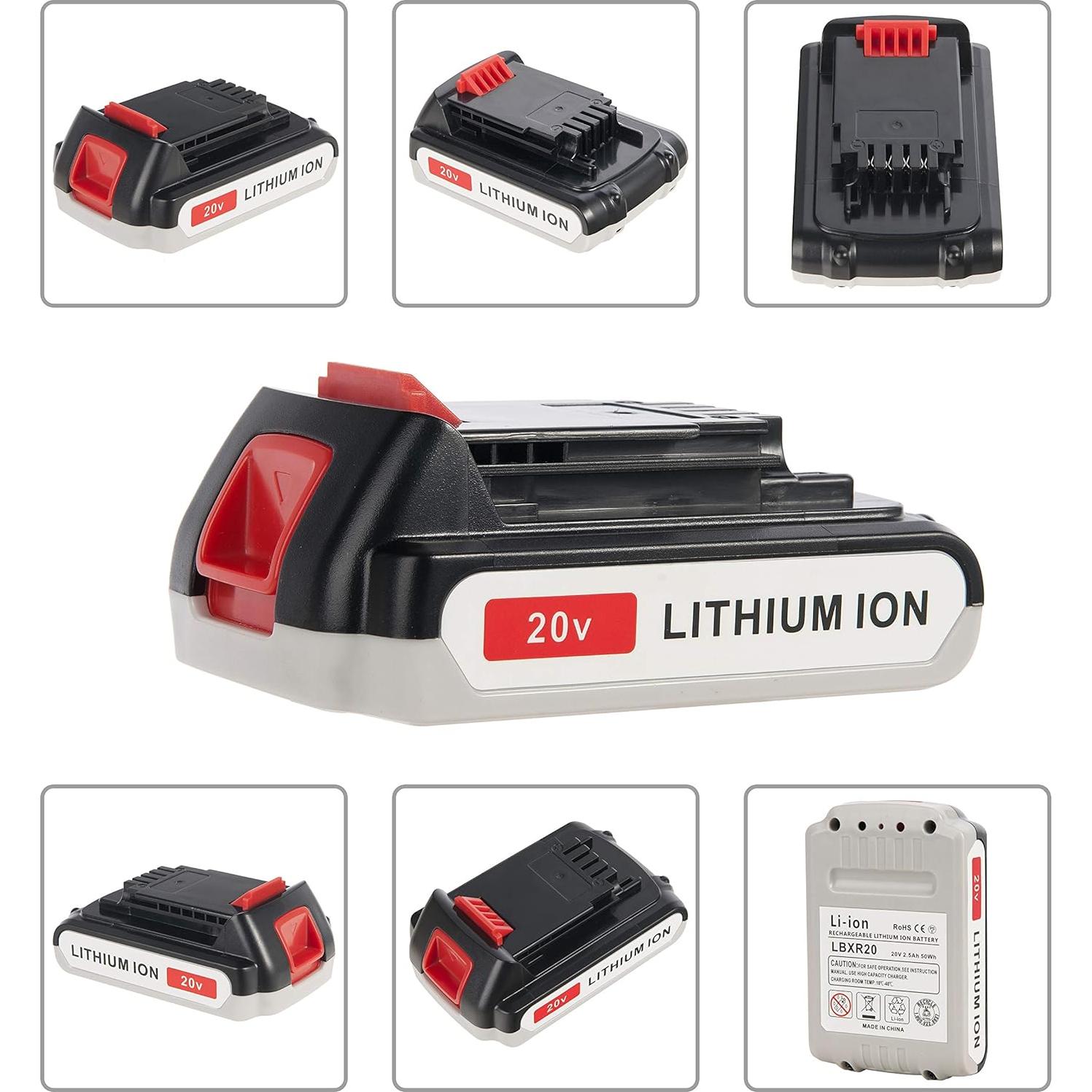 Batería de Litio 20V y Cargador Cell9102 para Black+Decker