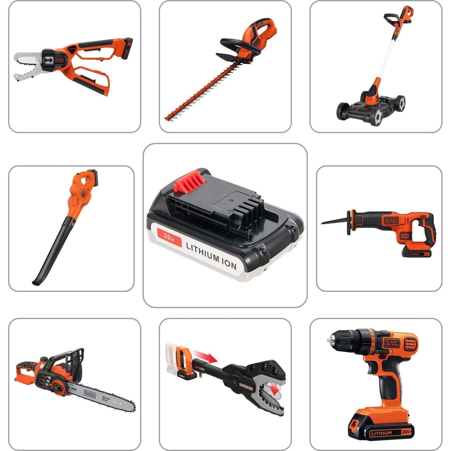 Batería de Litio 20V y Cargador Cell9102 para Black+Decker