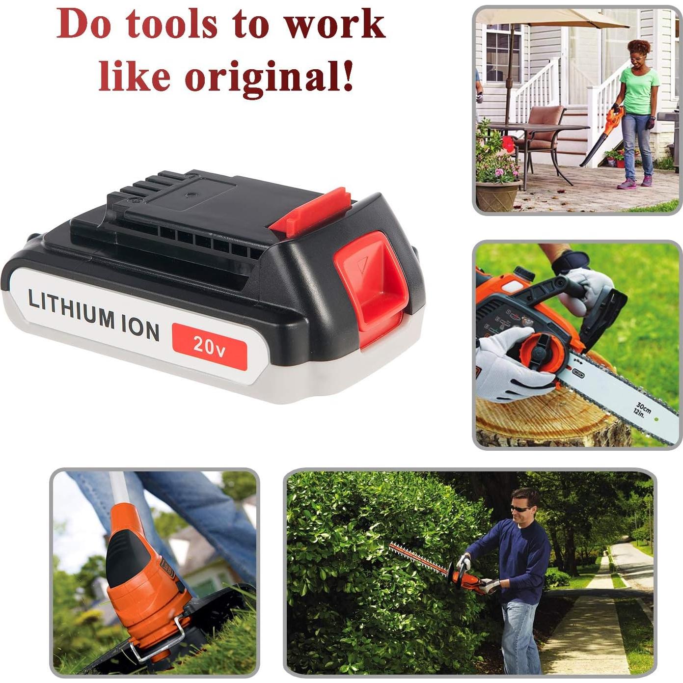 Batería de Litio 20V y Cargador Cell9102 para Black+Decker