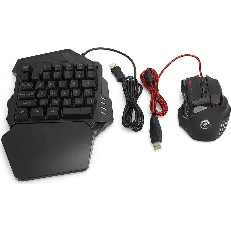 Teclado para Juegos con una Mano T angxi V100 USB Retroiluminado