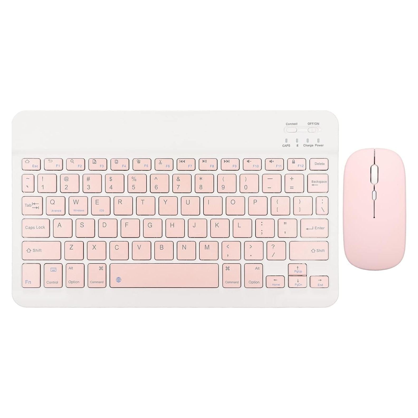 Combo Teclado y Ratón Bluetooth Wisoqu, Carga USB, 10"