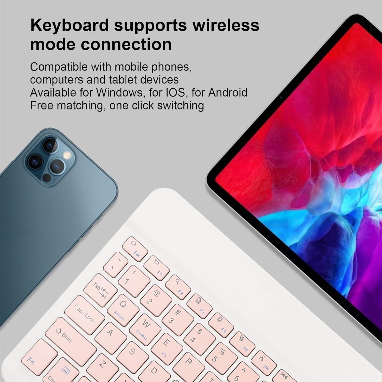 Combo Teclado y Ratón Bluetooth Wisoqu, Carga USB, 10"