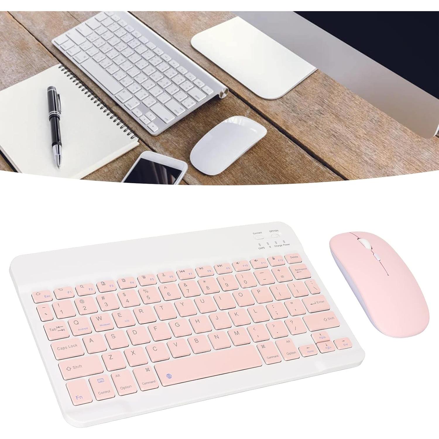 Combo Teclado y Ratón Bluetooth Wisoqu, Carga USB, 10"