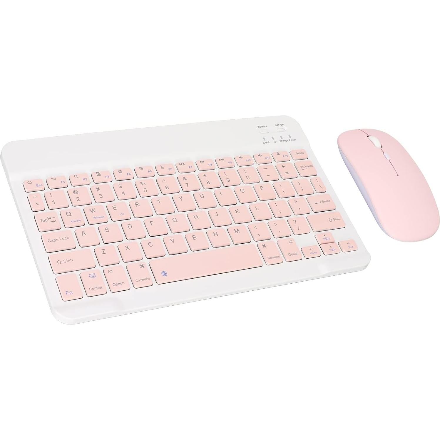 Combo Teclado y Ratón Bluetooth Wisoqu, Carga USB, 10"