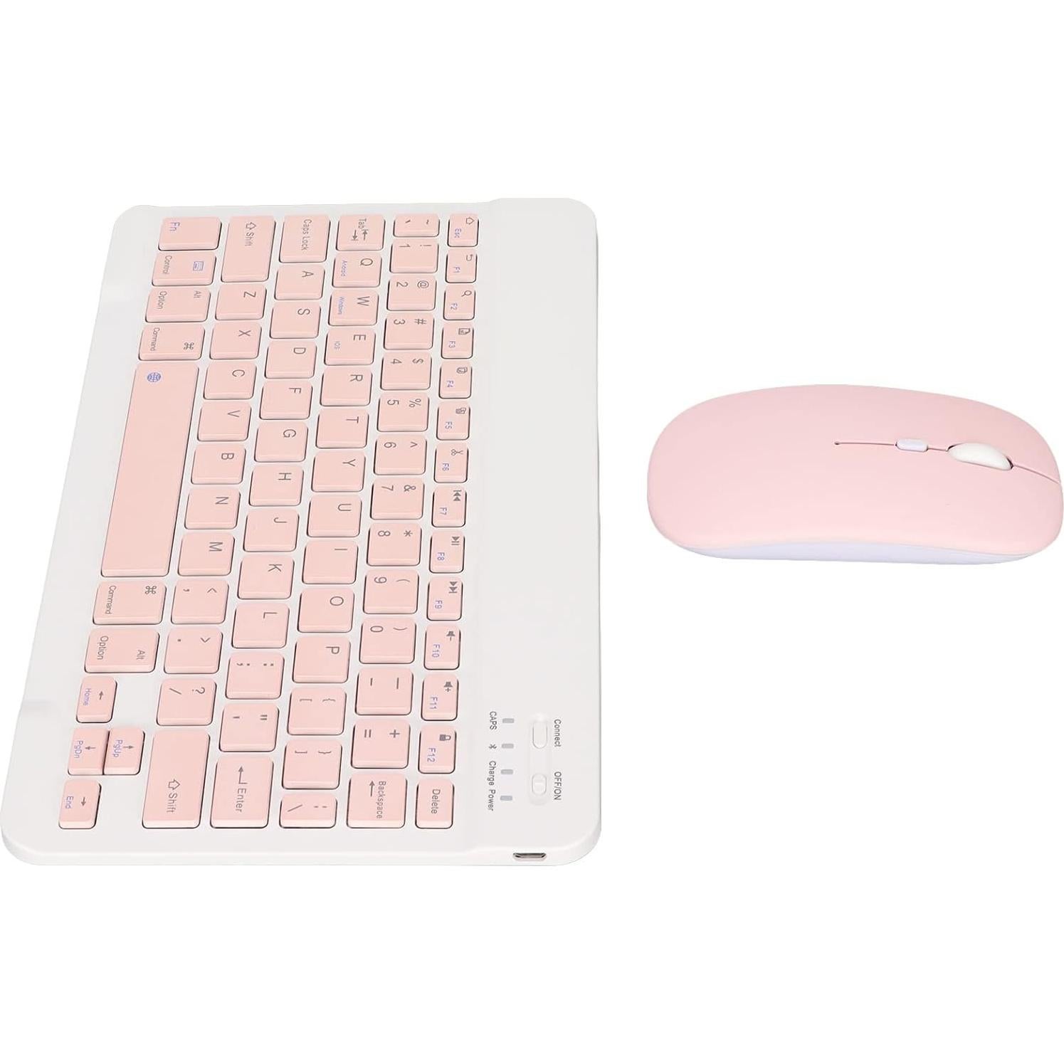 Combo Teclado y Ratón Bluetooth Wisoqu, Carga USB, 10"