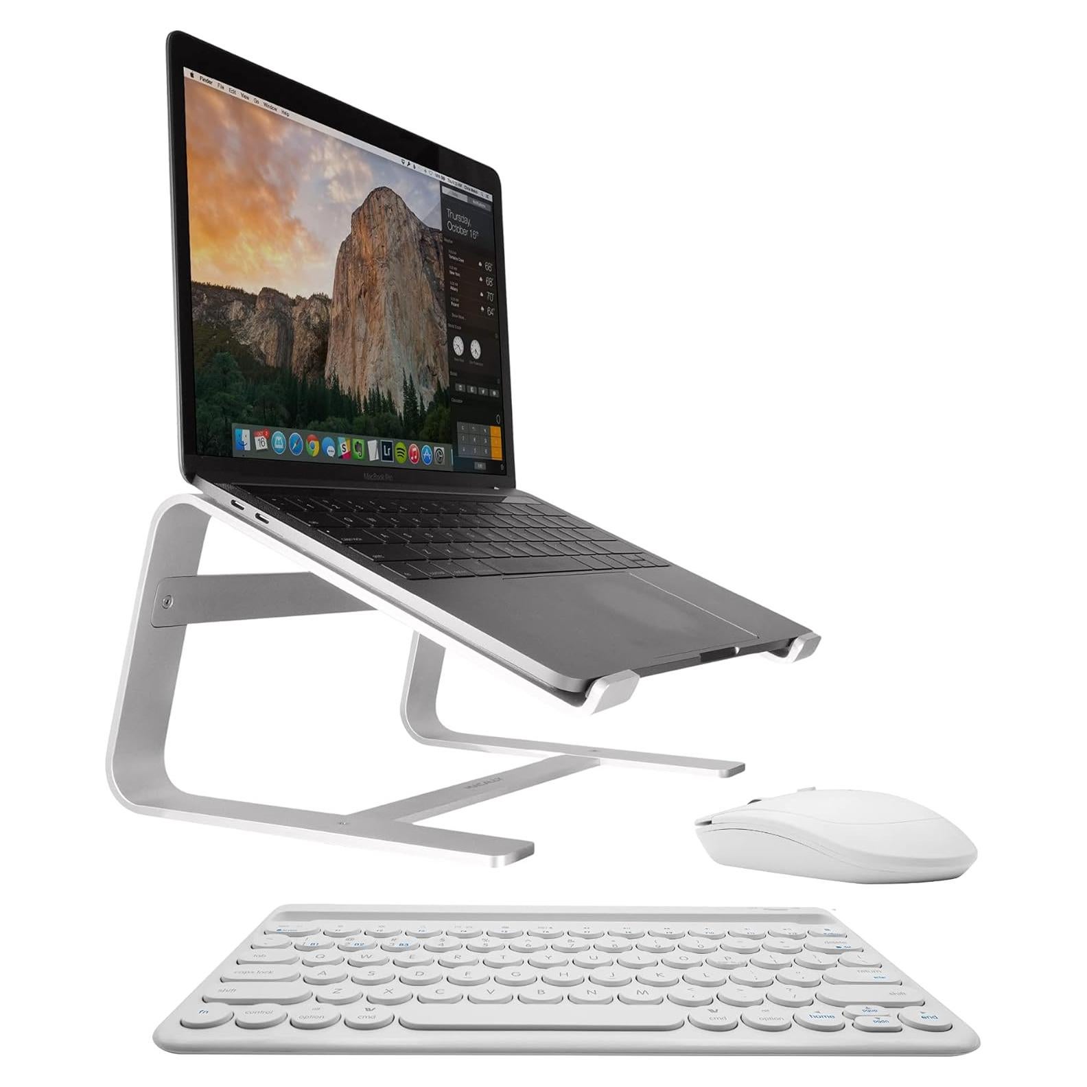 Teclado Bluetooth Compacto Macally + Ratón Inalámbrico + Soporte Ergonómico