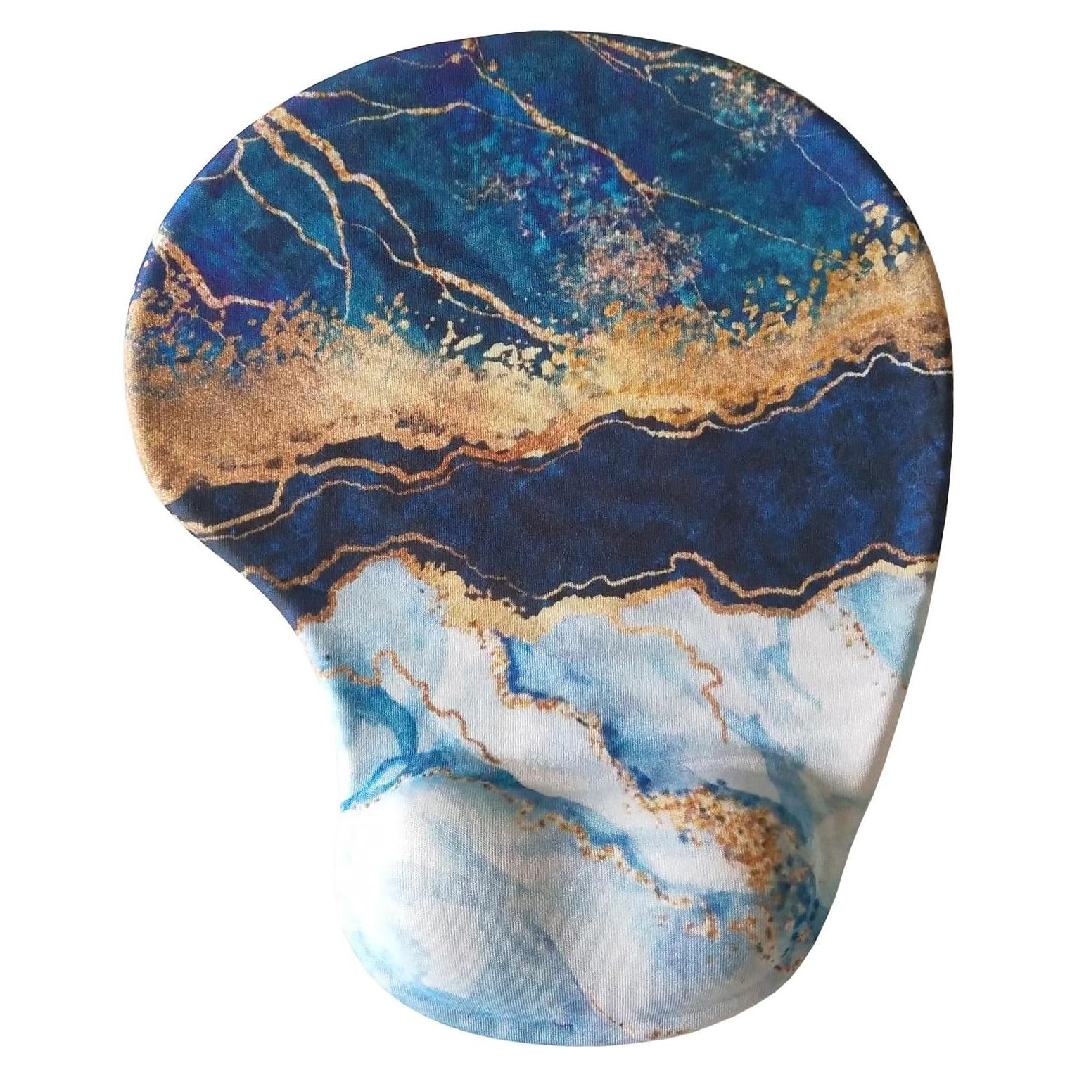 Almohadilla de Ratón Ergonomica BETOMSPS Azul con Soporte