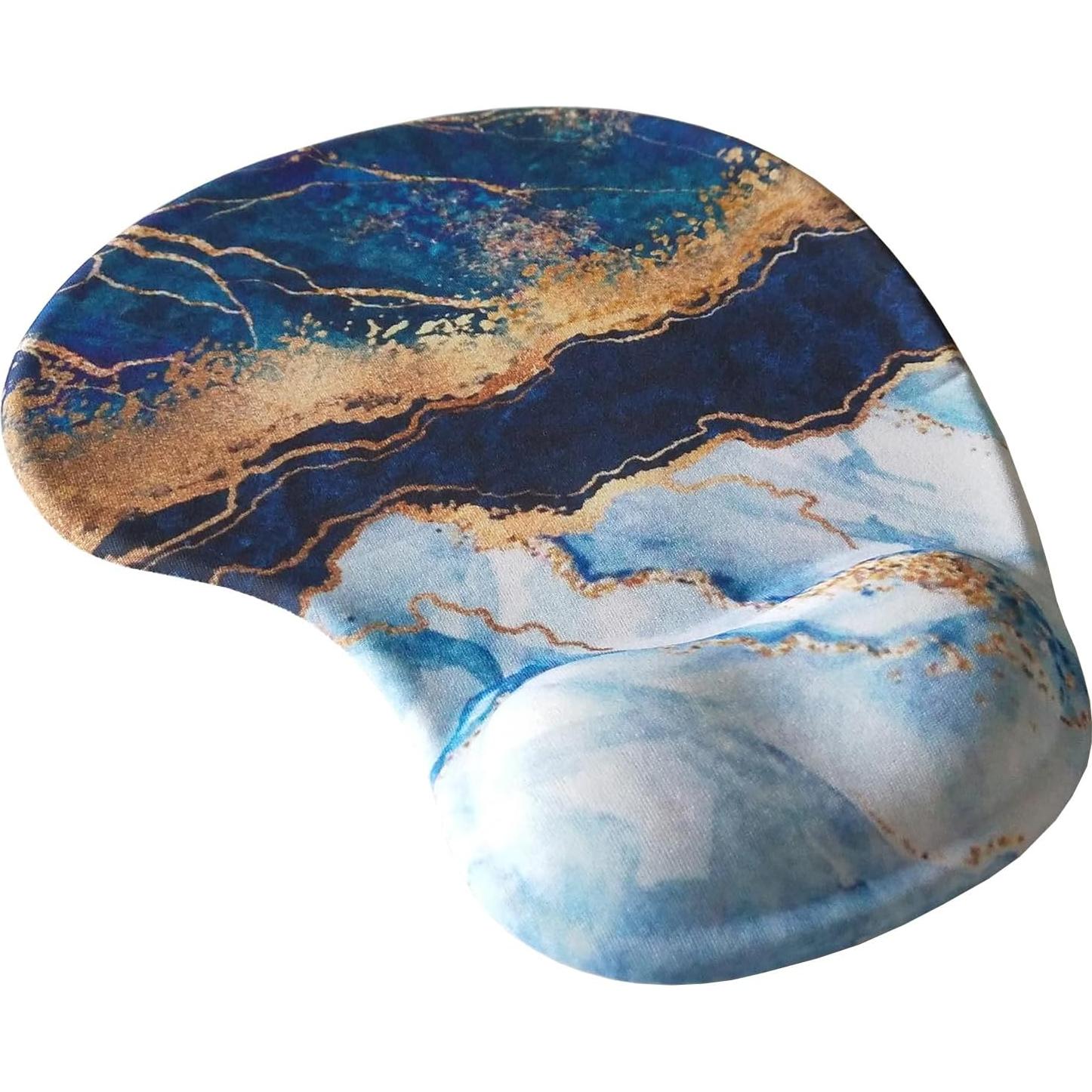 Almohadilla de Ratón Ergonomica BETOMSPS Azul con Soporte