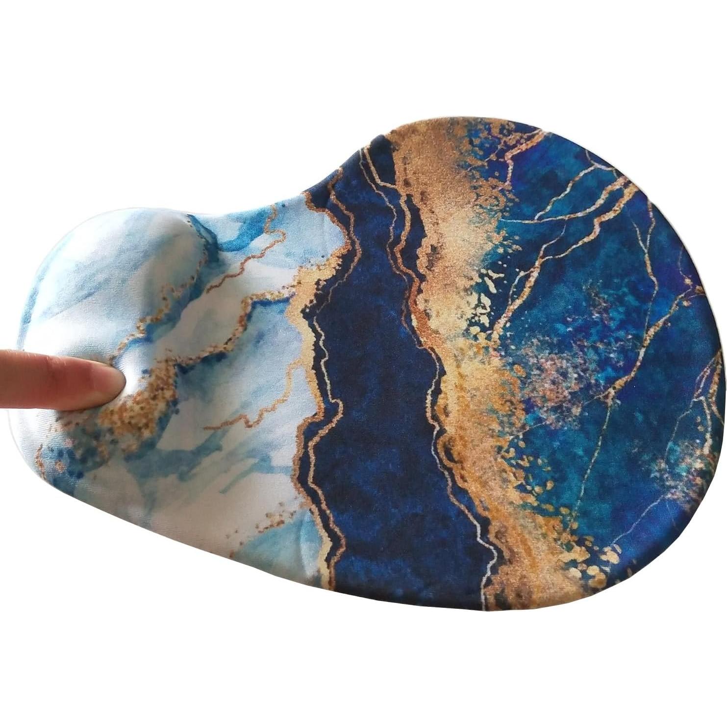 Almohadilla de Ratón Ergonomica BETOMSPS Azul con Soporte