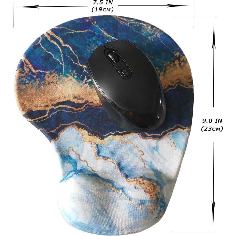 Almohadilla de Ratón Ergonomica BETOMSPS Azul con Soporte