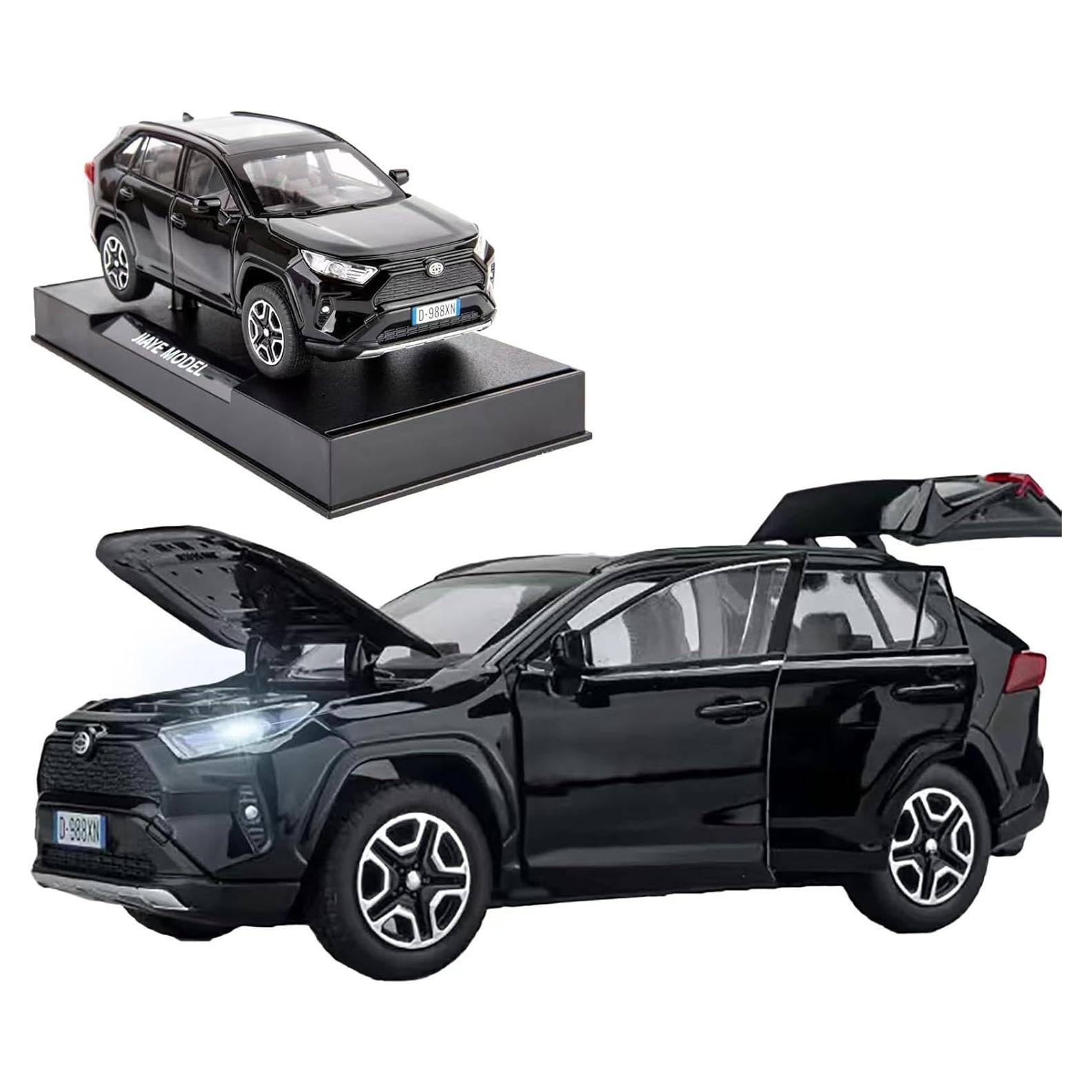 Coche de Juguete RAV4 1:32 ERBADIHAGO Negro con Luz y Sonido