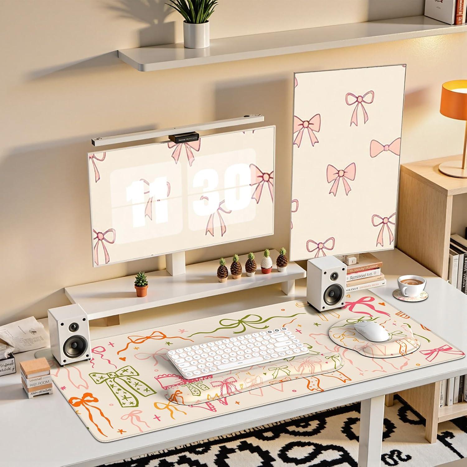 Alfombrilla de Escritorio iCasso XXL con Soporte Ergonómico