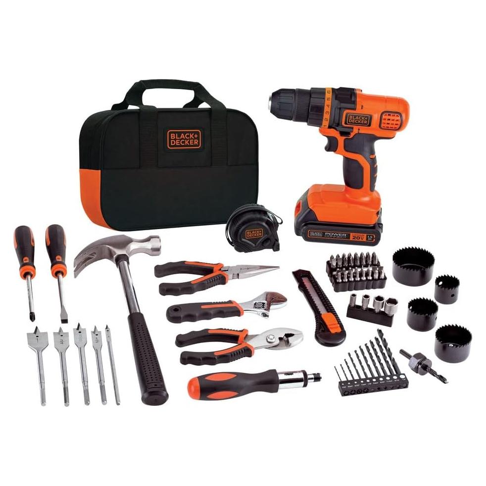 Kit de Herramientas Inalámbricas BLACK+DECKER 20V 68 Piezas