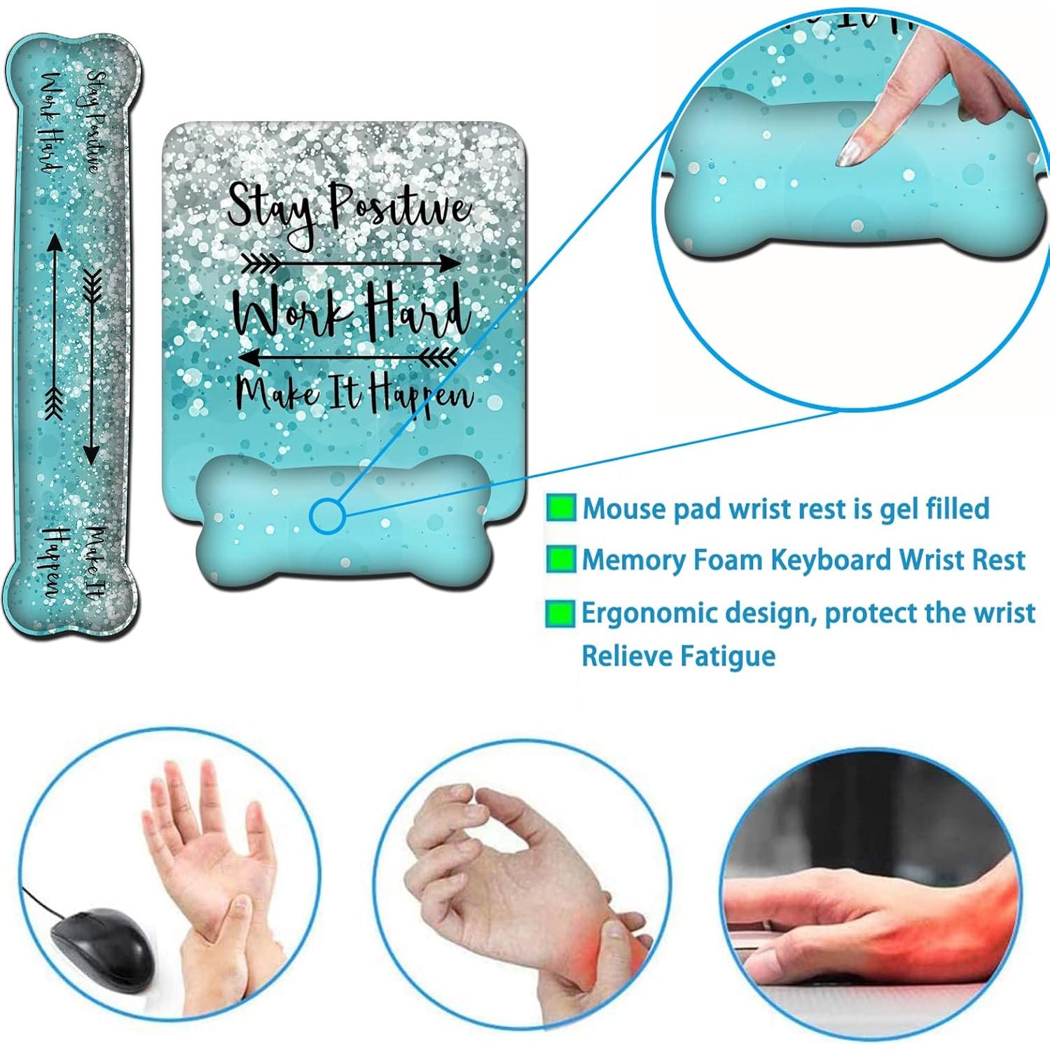 Juego de Soporte Ergonómico SOTWONSO para Mouse y Teclado