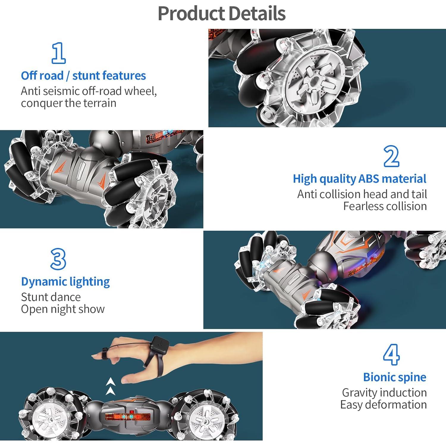 Coche Acrobático RC Deejoy 1:12 Todo Terreno 4WD con Luces