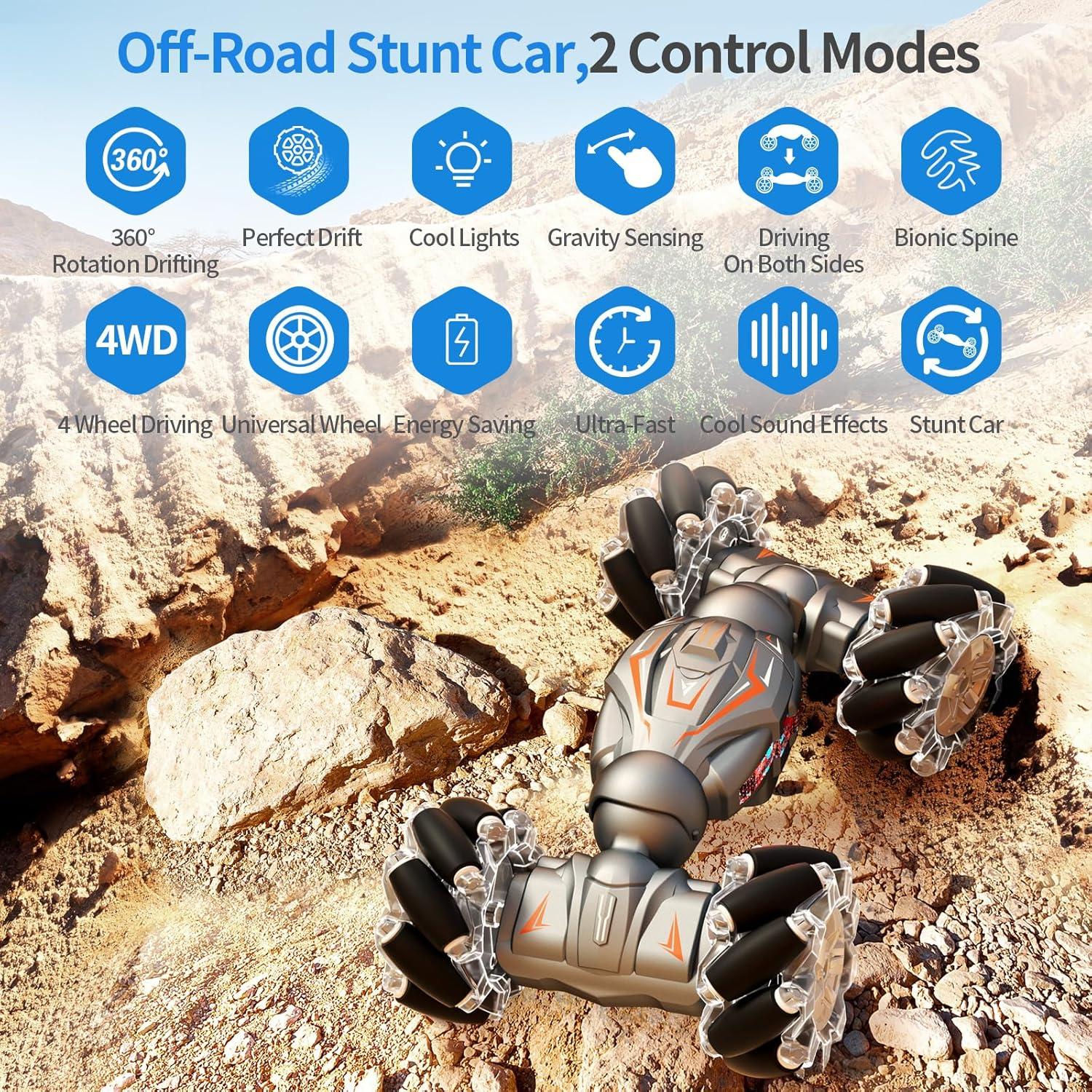 Coche Acrobático RC Deejoy 1:12 Todo Terreno 4WD con Luces